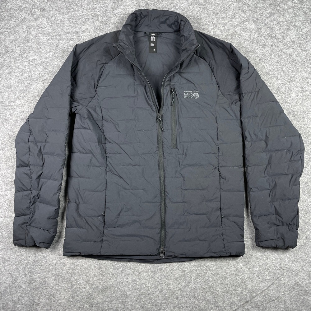 Mountain Hardwear Stretchdown Puffer Jacket Mens Medium Black Lightweight Duck